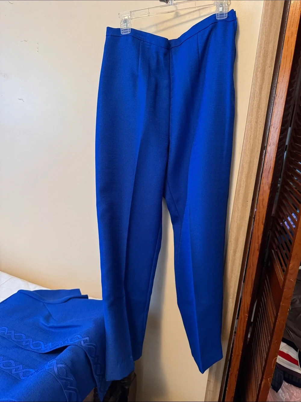 3 pice Set- Sag Harbor Royal Blue Short-Sleeve Pant Suit Set